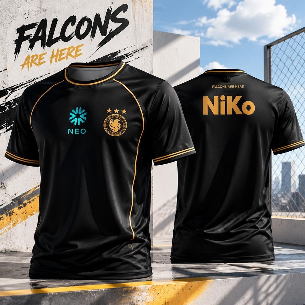 Custom Esports Gaming Jersey - Team Falcons 2026 Training Uniforms CS2