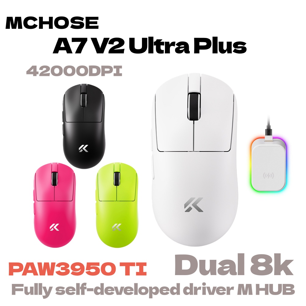 Esports Gaming Mouse Wireless - MCHOSE A7 V2 Ultra Plus Lightweight