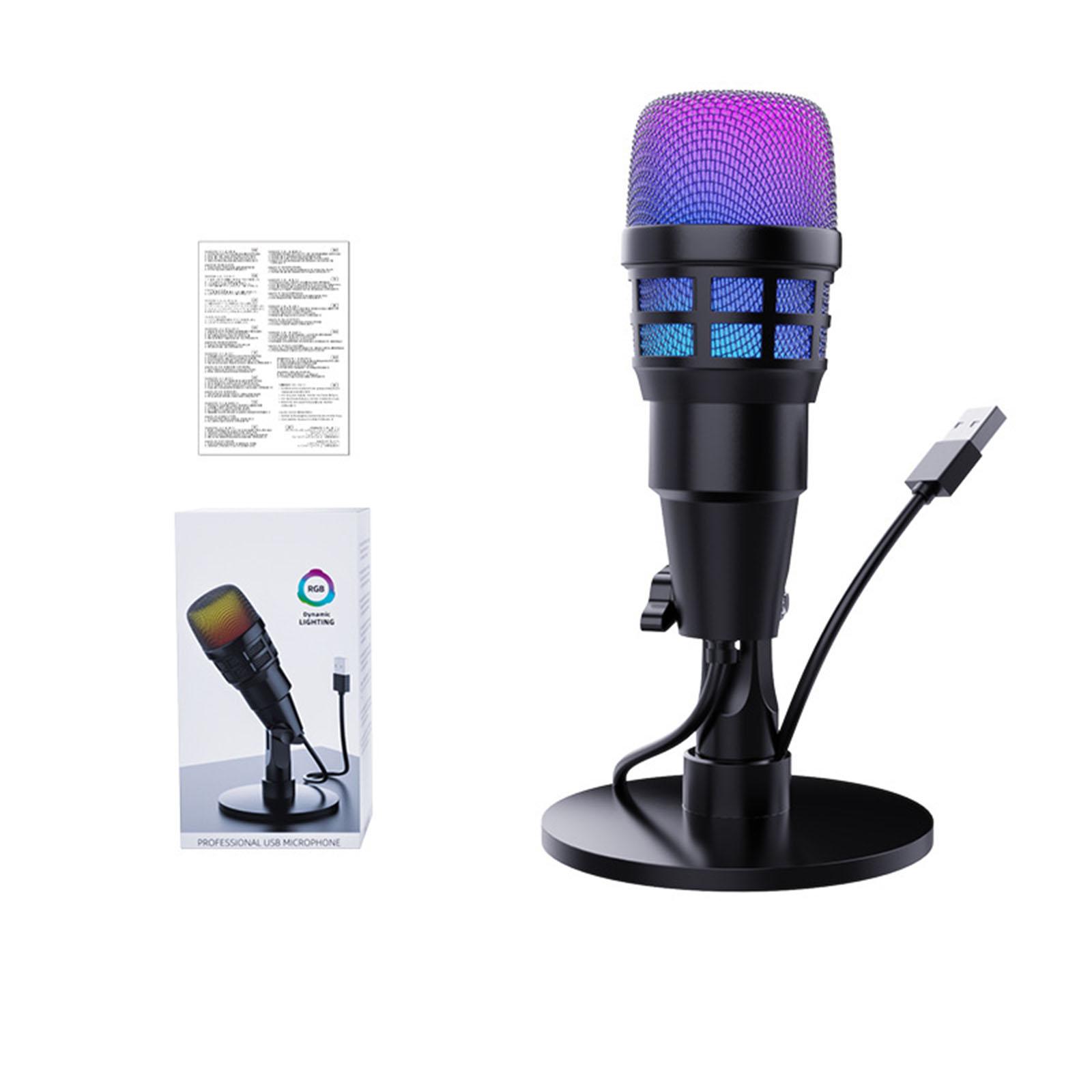 RGB USB Condenser Gaming Micro - Streaming Mic Condenser 评论和价格