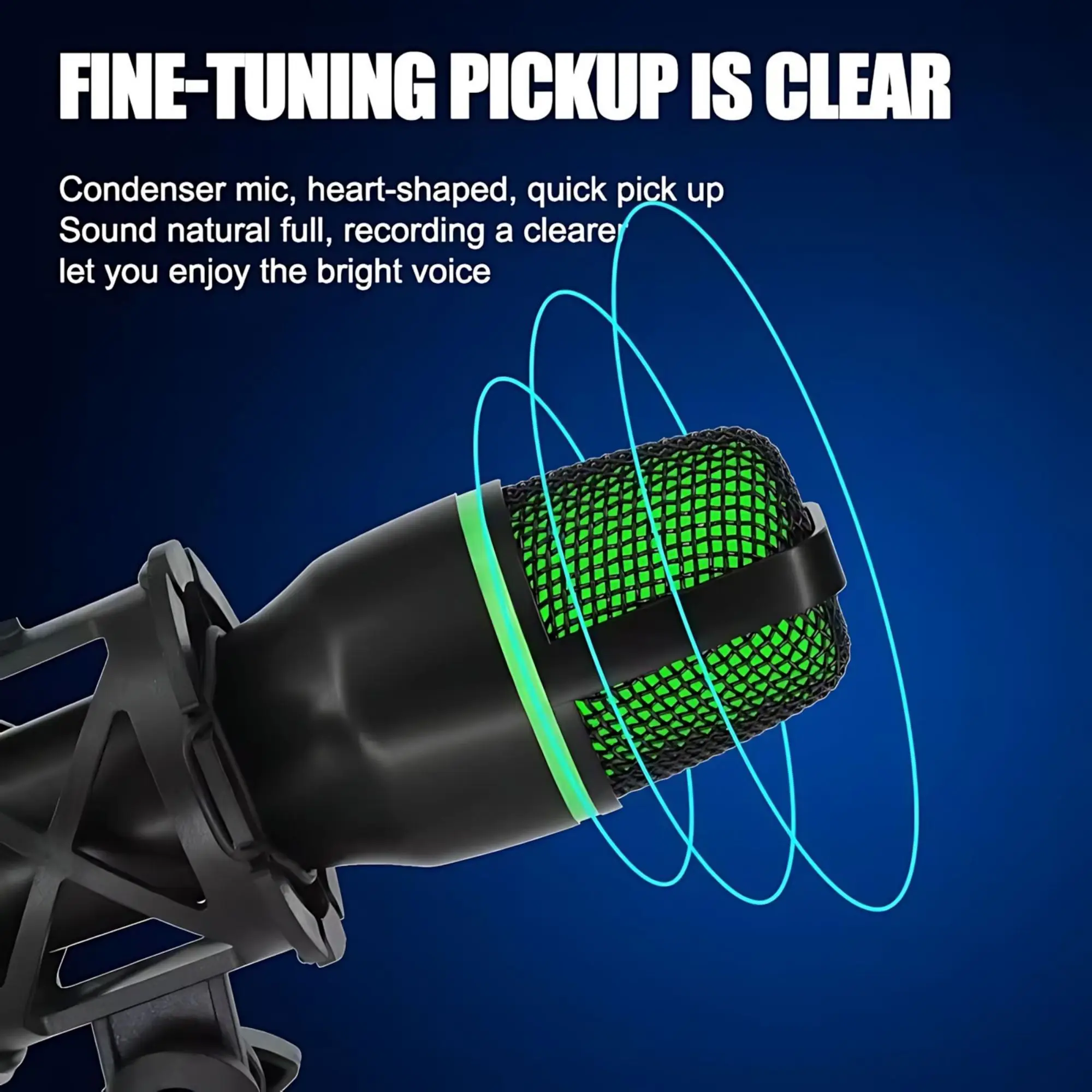 RGB Lighting Microphone Kit wi - Streaming Mic Condenser 评论和价格
