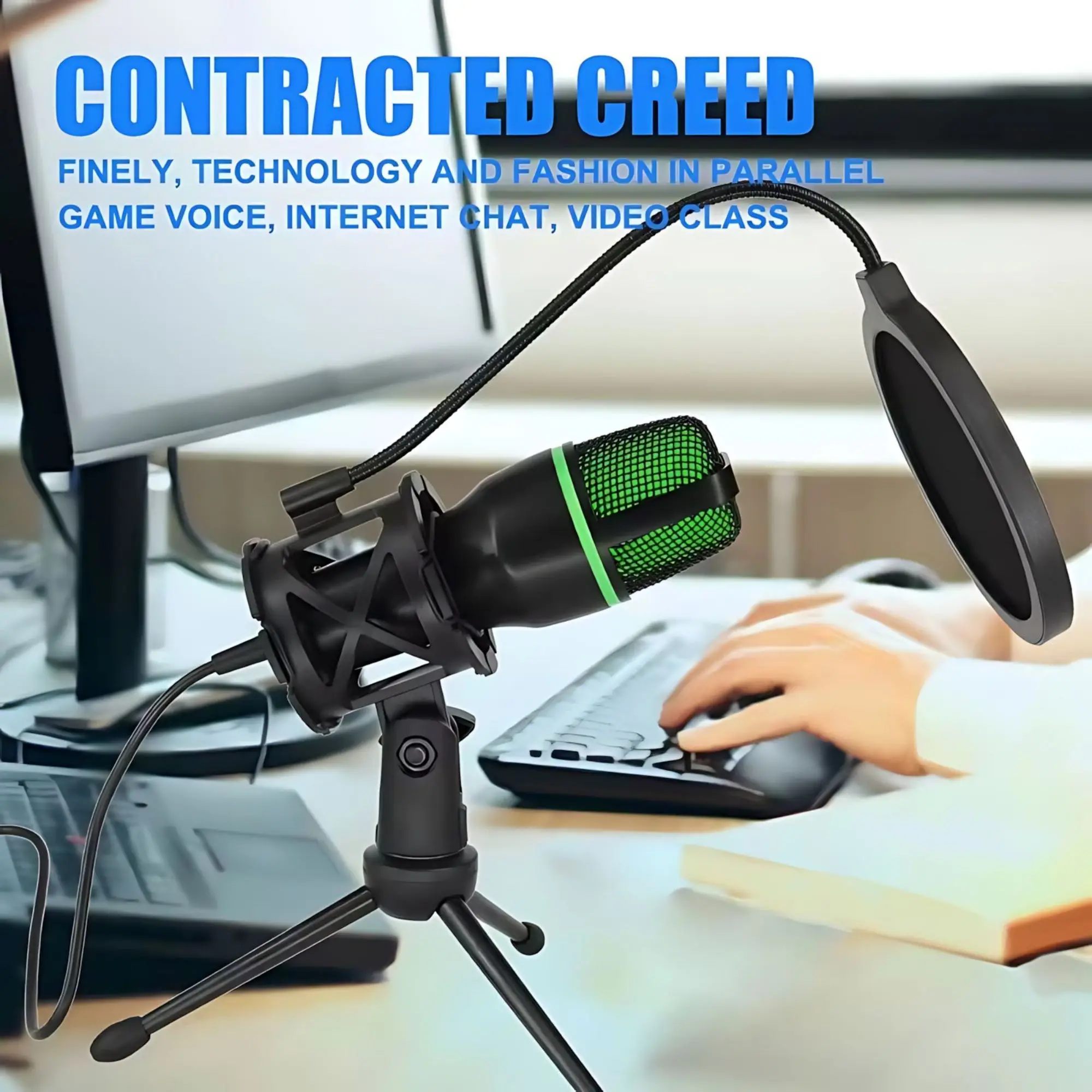 RGB Lighting Microphone Kit wi - Streaming Mic Condenser 评论和价格