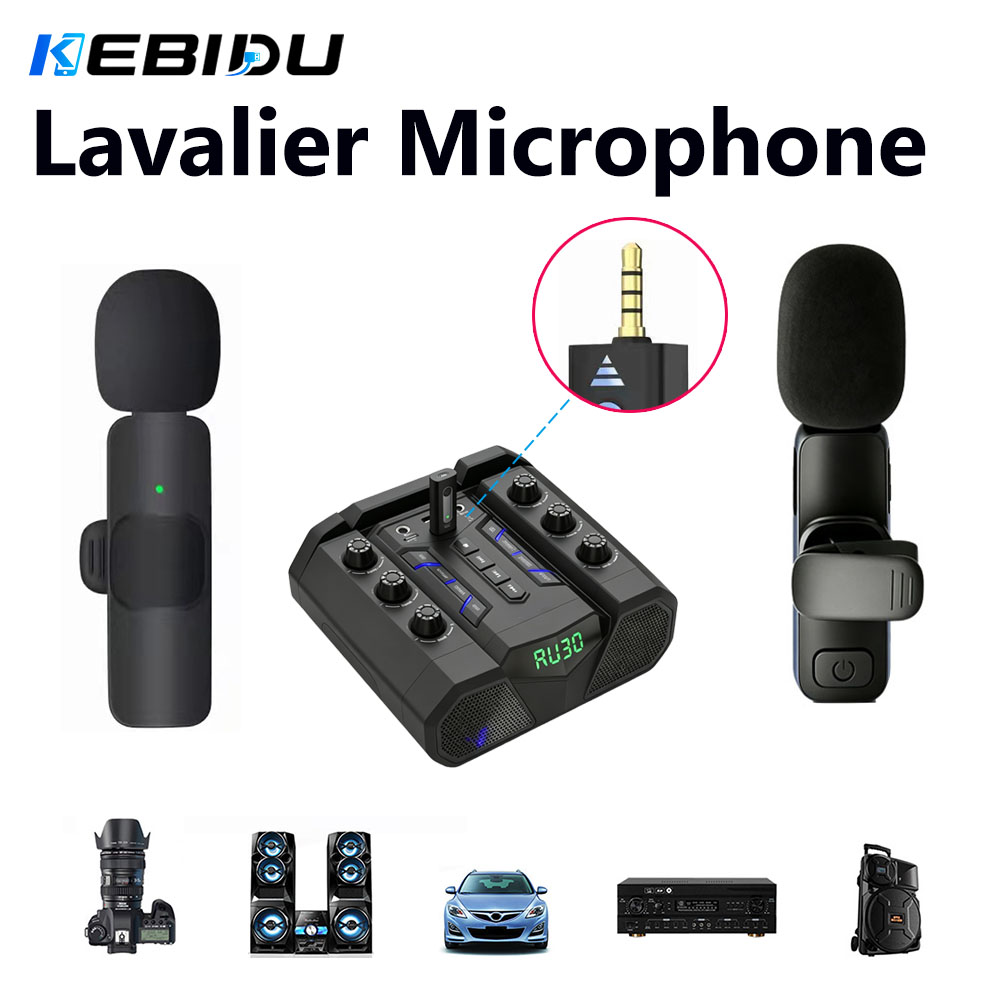 KEBIDU Lavalier Microphone Wir - Streaming Mic Condenser 评论和价格