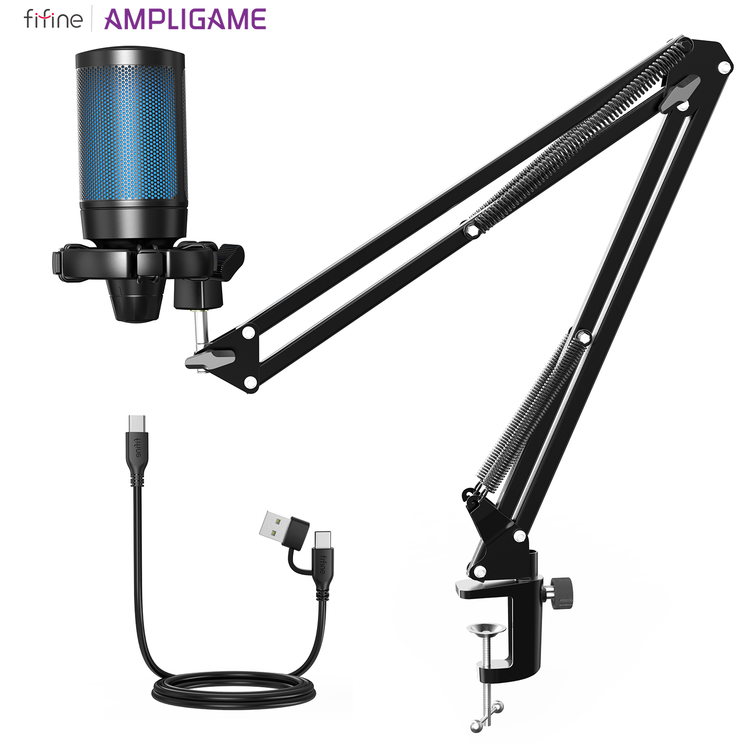 FIFINE USB Streaming Microphon - Streaming Mic Condenser 评论和价格