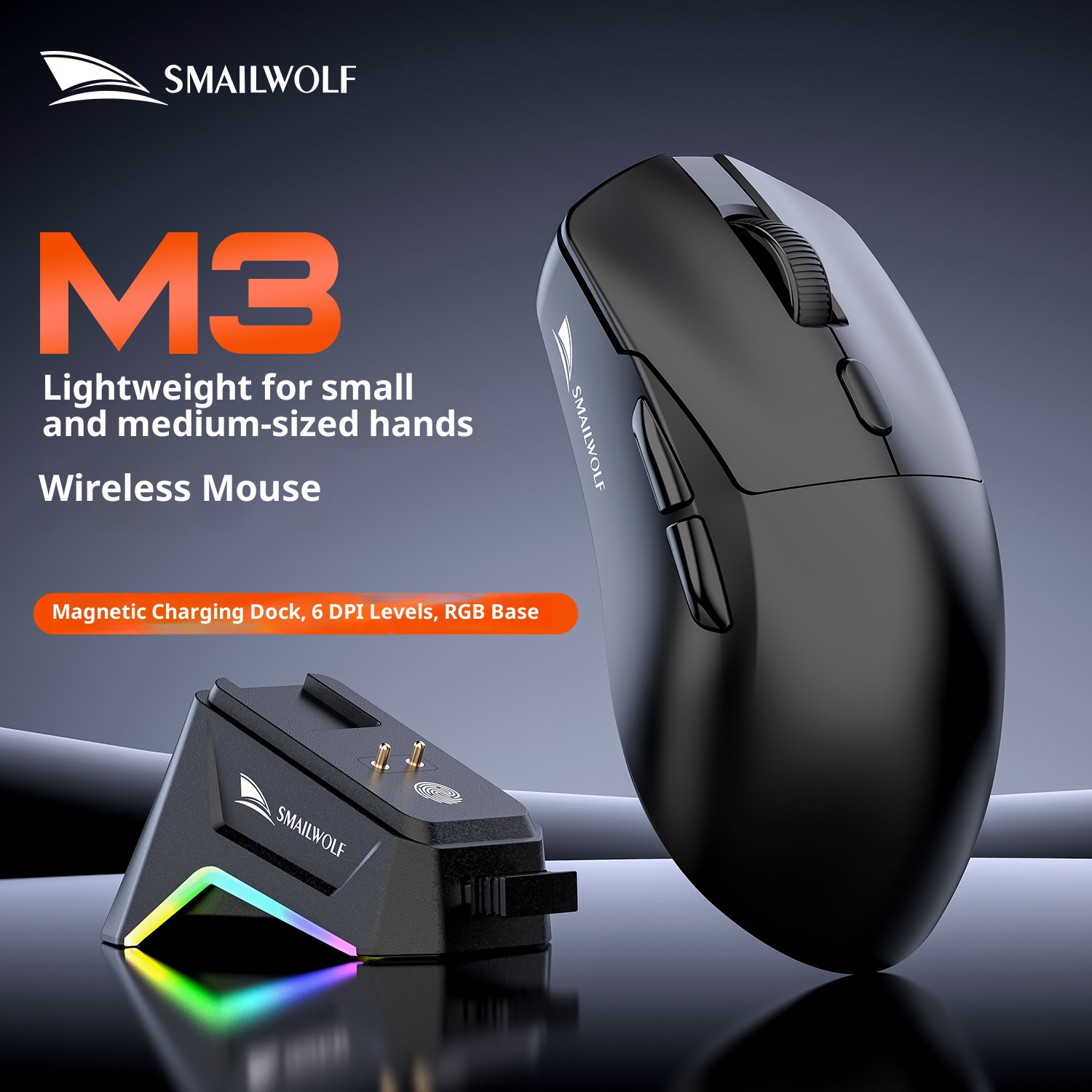 SMAILWOLF M3 PRO Wireless Blue - Esports Gaming Mouse Wireless 评论和价格