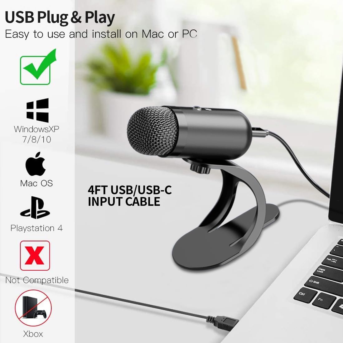 Professional USB Microphone Co - Streaming Mic Condenser 评论和价格