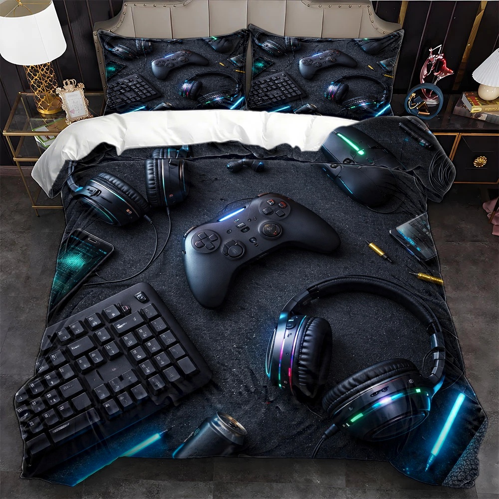 3Pc Esports-Themed Bedding Set - Esports Gaming Bed 评论和价格
