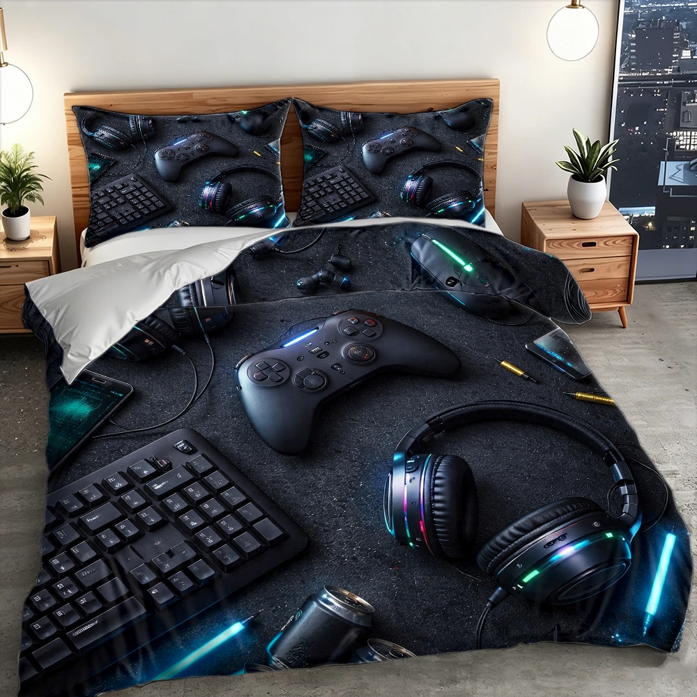 3Pc Esports-Themed Bedding Set - Esports Gaming Bed 评论和价格