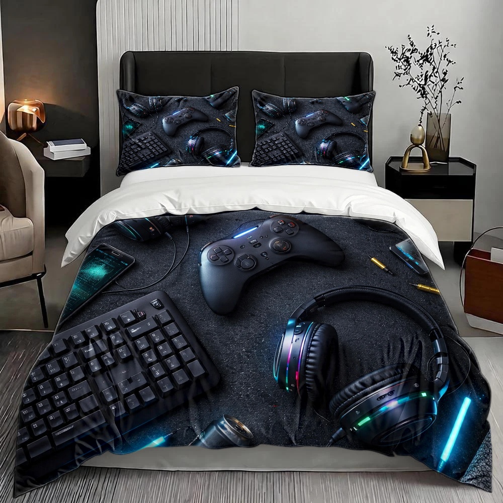 3Pc Esports-Themed Bedding Set - Esports Gaming Bed 评论和价格